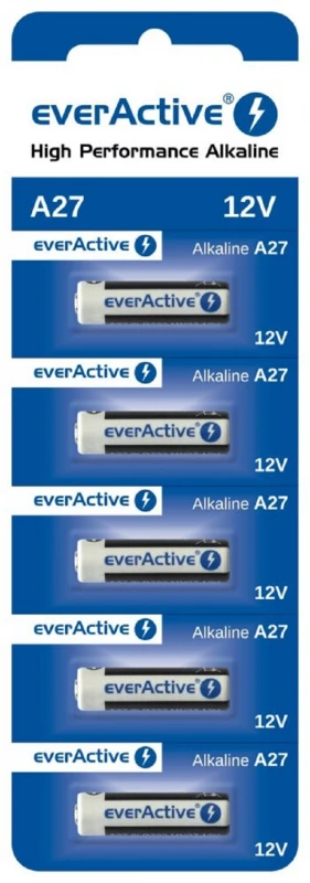 EverActive 27A 12V baterijos, 5 vienetų komplektas