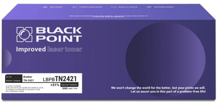 Black Point Juodas Point Toneris Juodas Point LBPBTN2421 | juodas | 3 000 pp. | Brother TN-2421