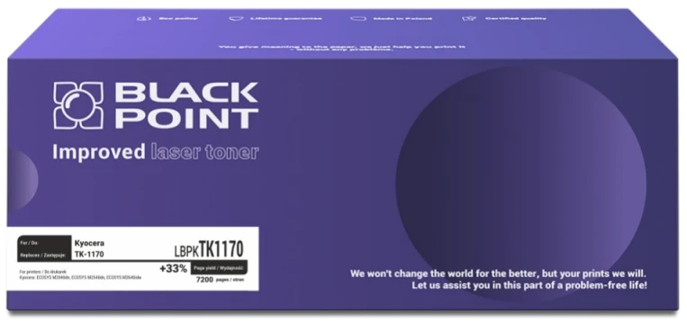 Black Point Juodas Point Toneris Juodas Point LBPKTK1170 Suderinamas su juodu TK-1170 (BLKYOTK1170BCBW)
