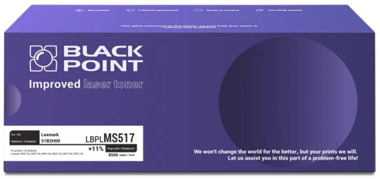 Black Point Juodas Point Toneris Juodas Point LBPLMS517 | juodas | 8 500 pp | Lexmark 51B2H00