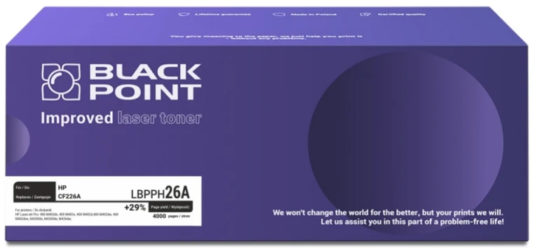 Black Point Juodas Point Toneris Juodas Point LBPPH26A | Juodas | 4 000 p. | HP CF226A