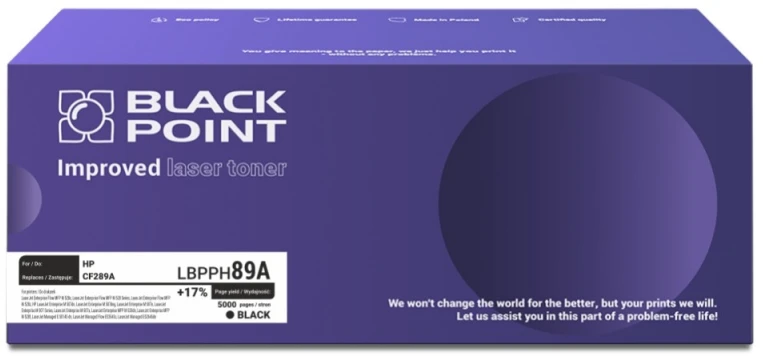 Black Point Juodas Point Toneris Juodas Point LBPPH89A Juodas pakeitimas 89A (BLH289BCBW)