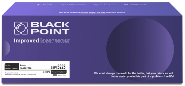 Black Point Juodas Point Toneris Juodas Point LBPX3225 | juodas | 3 000 pp | Xerox 3052 / 3260VDNI / 3215VNI