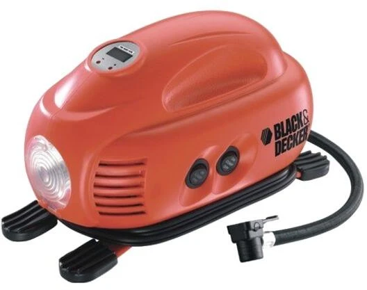 Black & Decker Juodas+DECKER KOMPRESOR / Kompresorius MINI 12V 8,3BAR ASI200