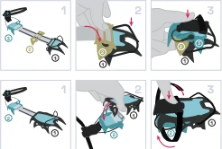 Blue Ice Mėlyna Ice Mėlyna Ice Automatic Crampon Mėlyna Ice Harfang Crampon mėlyna (mėlyna)