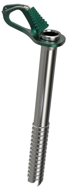 Carruzzo aero ice screw 22cm-žalias Mėlynas ICE