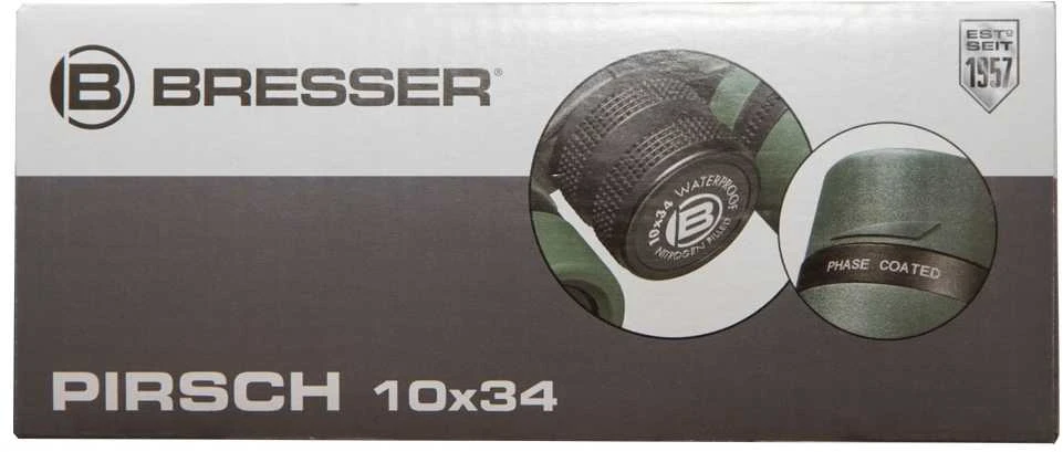 Bresser Pirsch PRO 10 x 34 žiūronai su fazinė danga