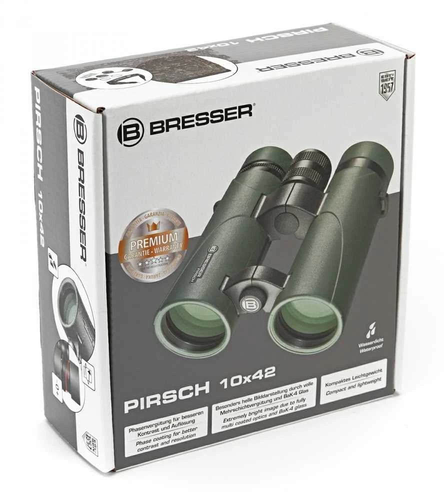 Žiūronai Bresser Pirsch 10x42 su prizmės fazine danga
