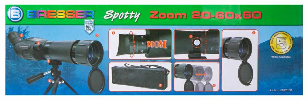 Stebėjimo monoklis Spotty 20-60x60 BRESSER JUNIOR