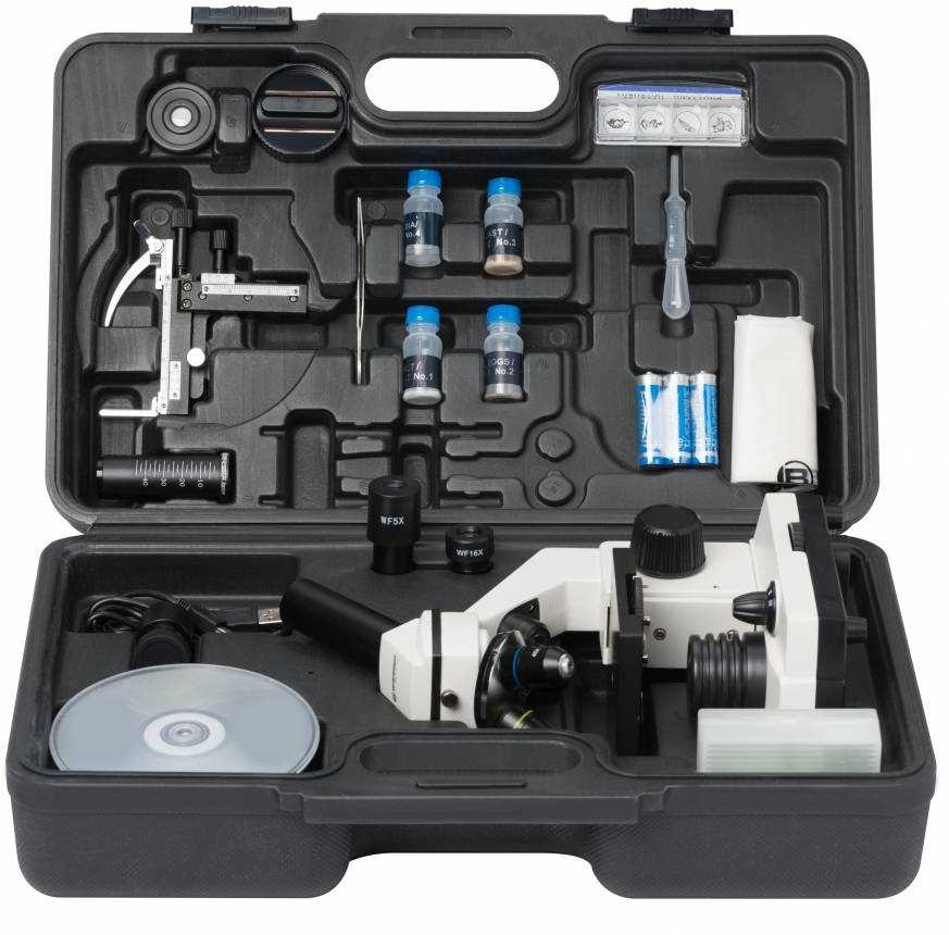 Mikroskopas su HD USB CAMERA Bresser Biolux NV 20X-1280X