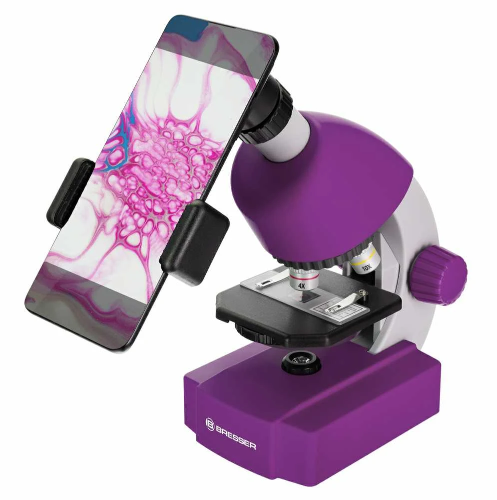 Mikroskopas Bresser Junior 40-640x - violetinis