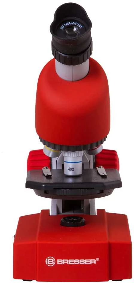 Mikroskopas Bresser Junior 40-640x - raudonas