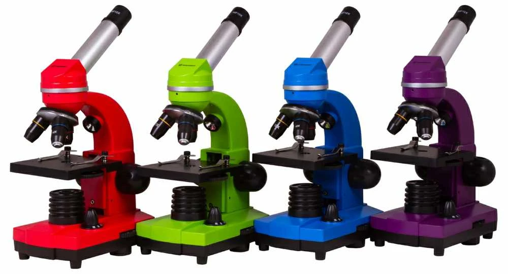Mikroskopas Bresser Junior Biolux SEL 40–1600x, mėlynas