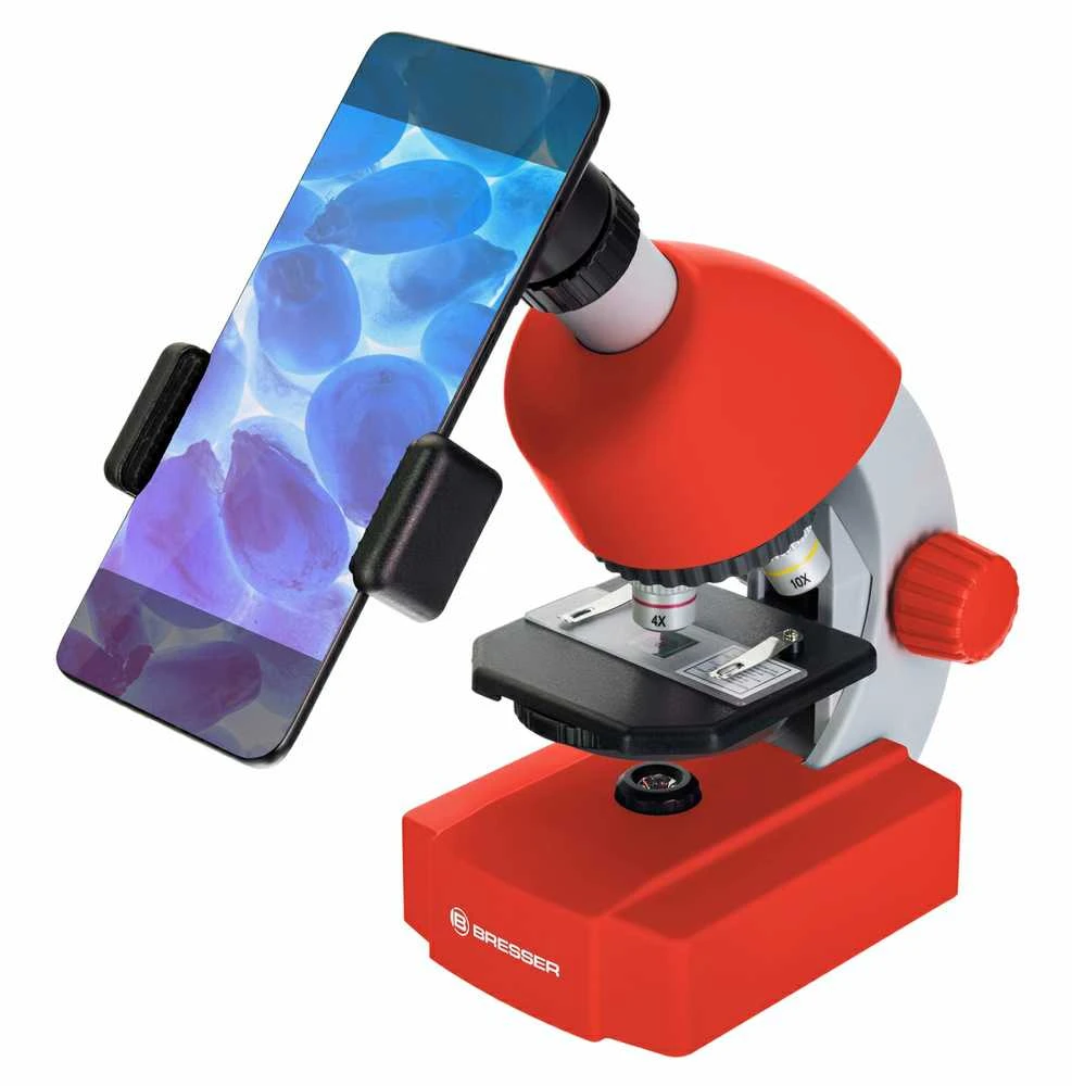 Mikroskopas Bresser Junior 40-640x - raudonas