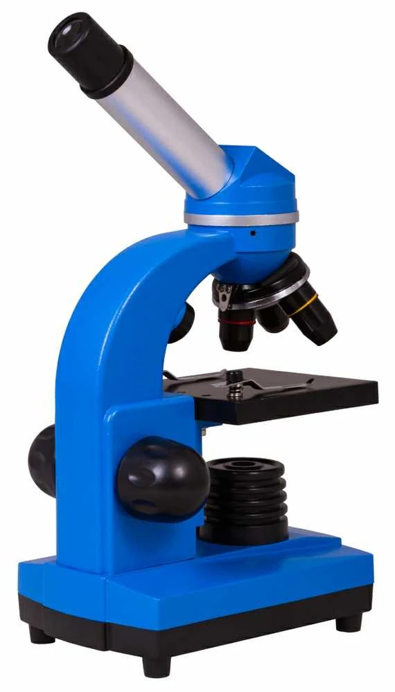 Mikroskopas Bresser Junior Biolux SEL 40–1600x, mėlynas