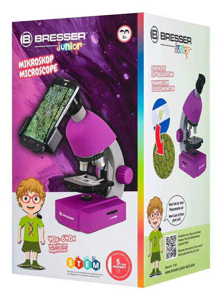 Mikroskopas Bresser Junior 40-640x - žalias