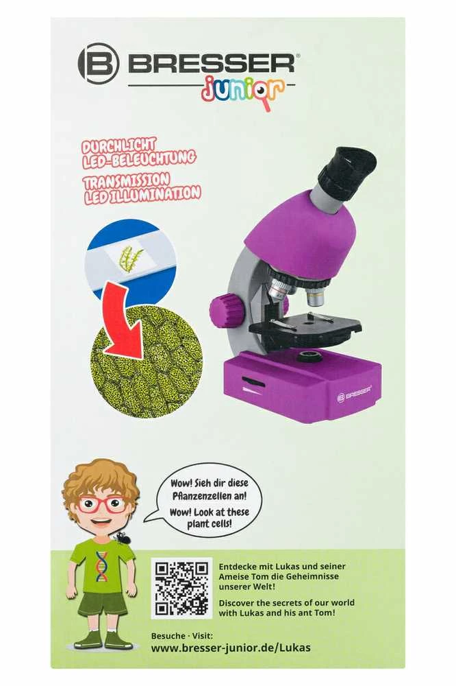 Mikroskopas Bresser Junior 40-640x - violetinis