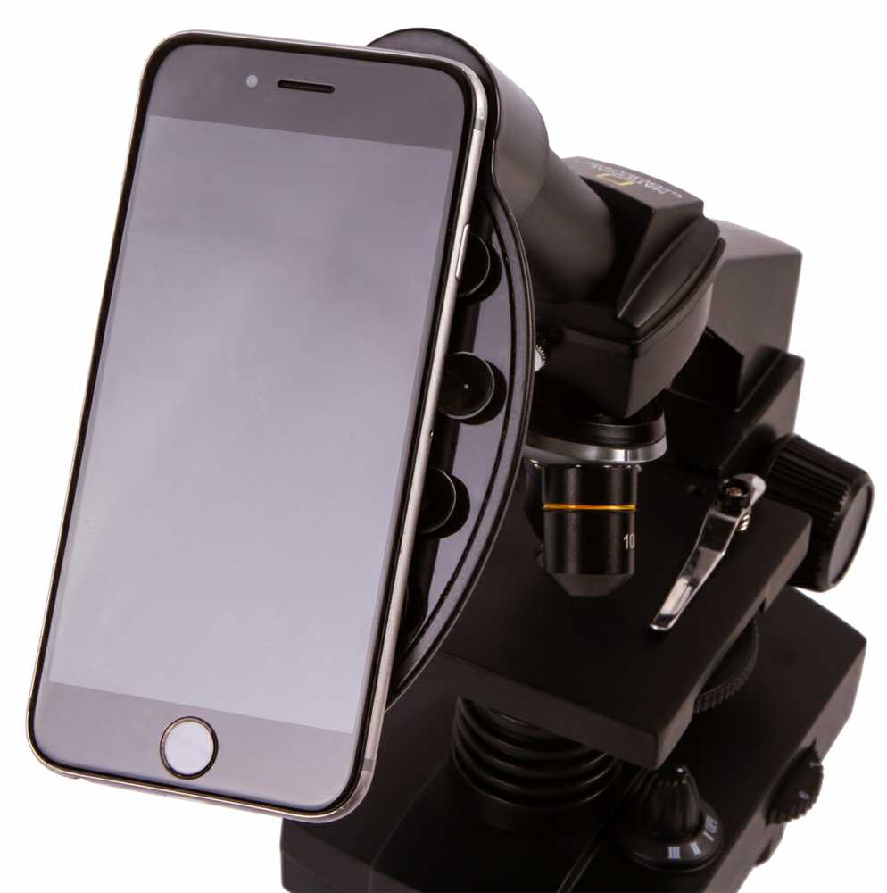 Dėlionė Bresser National Geographic Mikroskopas NATIONAL GEOGRAPHIC 40X-1280X su eksperimentiniu rinkiniu ir išmaniojo telefon