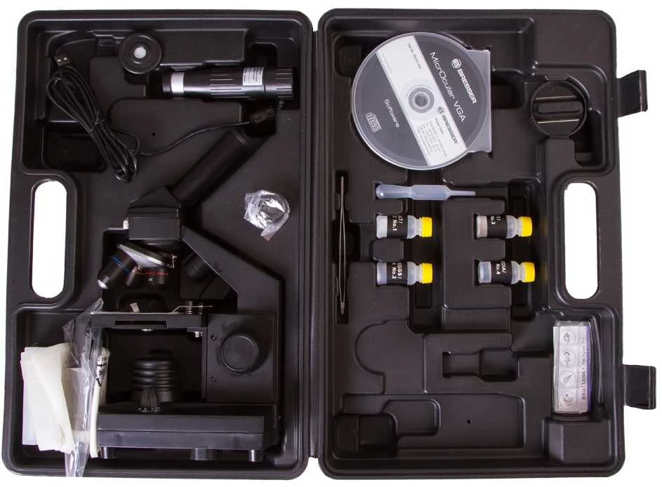 Bresser Mikroskopas NATIONAL GEOGRAPHIC 40x-1024x USB su dėklu ir USB okuliaru