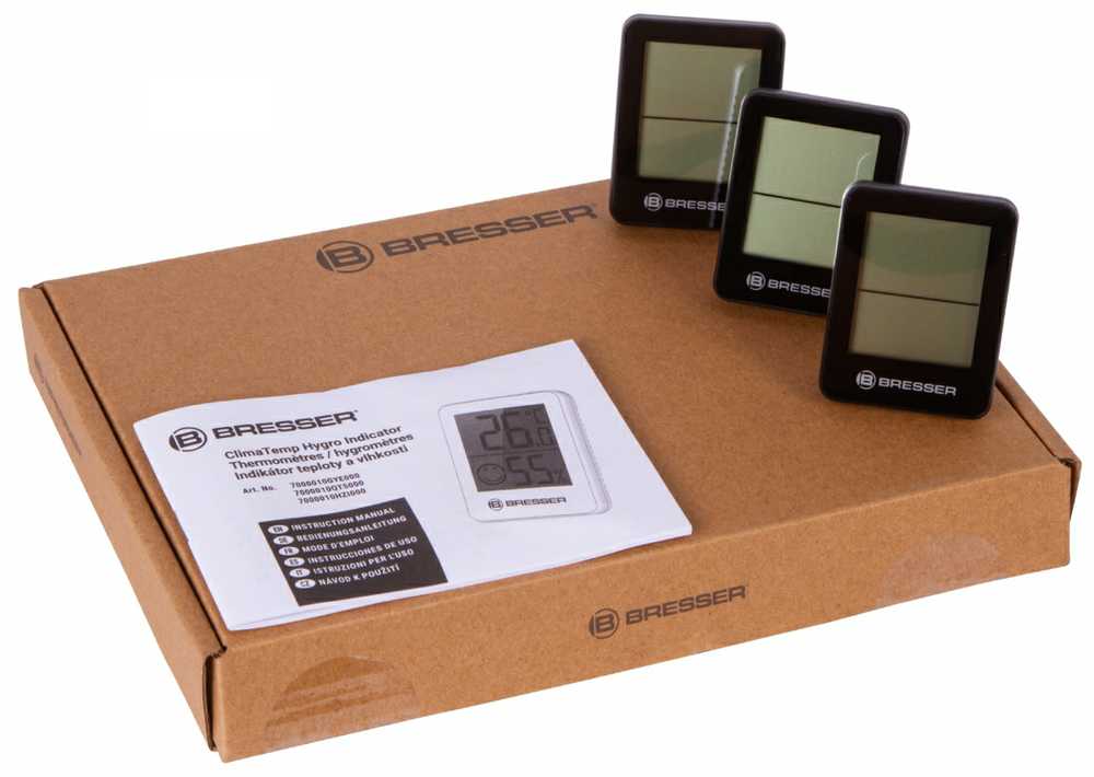 Bresser Temeo Hygro Indikatorius 3-unit Set, juodas