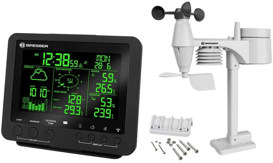Bresser orų stotelė 5-in-1 Weather Center su spalvotu ekranu