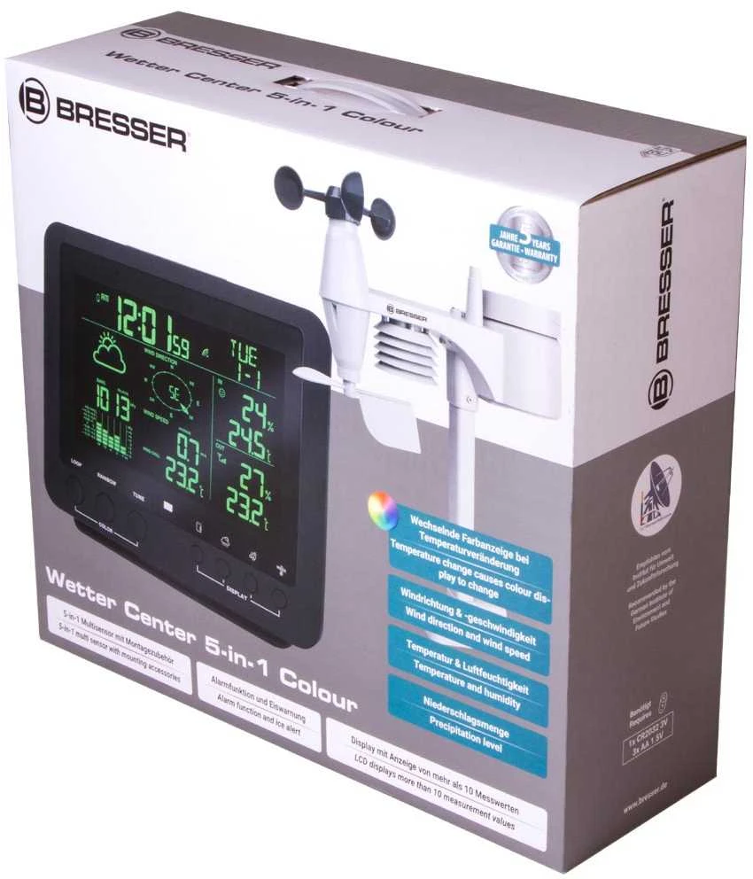 Bresser orų stotelė 5-in-1 Weather Center su spalvotu ekranu