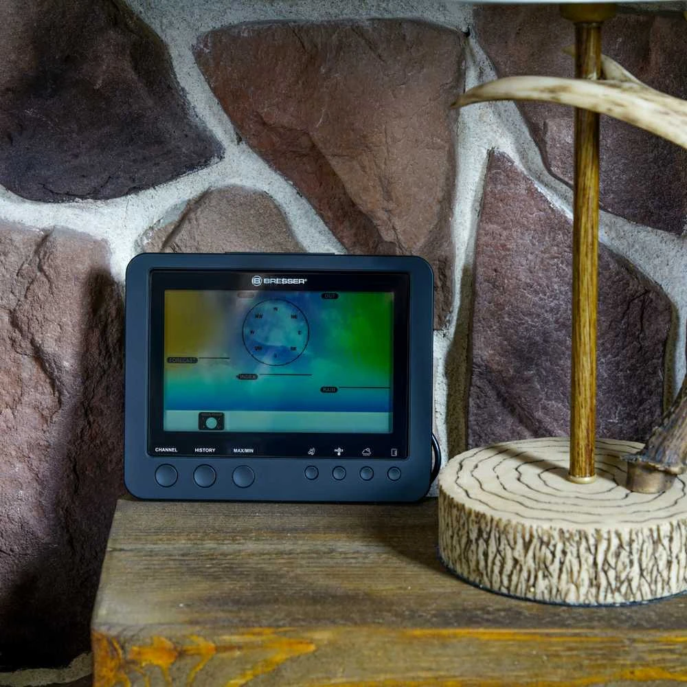 BRESSER WIFI spalvotas orų centras su 5in1 profi jutikliu