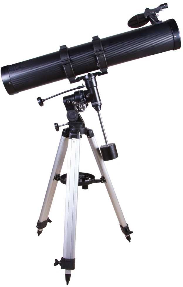 Teleskopas BRESSER Galaxia 114/900 EQ-Sky <228x su saulės filtru ir išmaniųjų telefonų ada