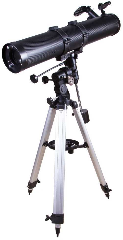 Teleskopas BRESSER Galaxia 114/900 EQ-Sky <228x su saulės filtru ir išmaniųjų telefonų ada