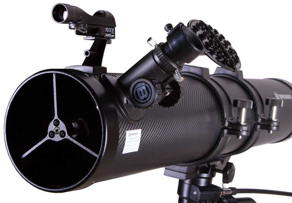 Teleskopas BRESSER Galaxia 114/900 EQ-Sky <228x su saulės filtru ir išmaniųjų telefonų ada