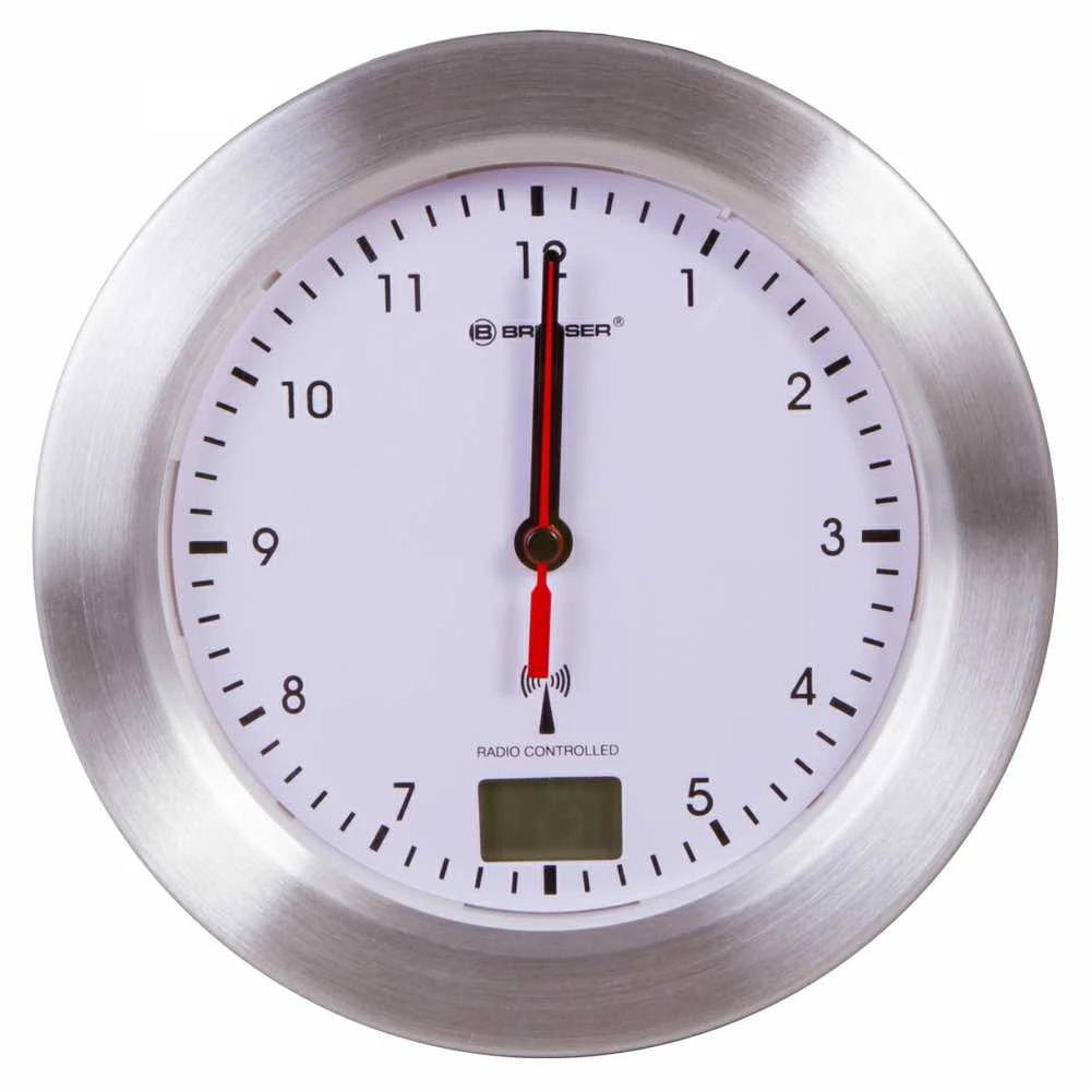 Bresser MyTime Bath radijo bangomis valdomas laikrodis (Baltas)