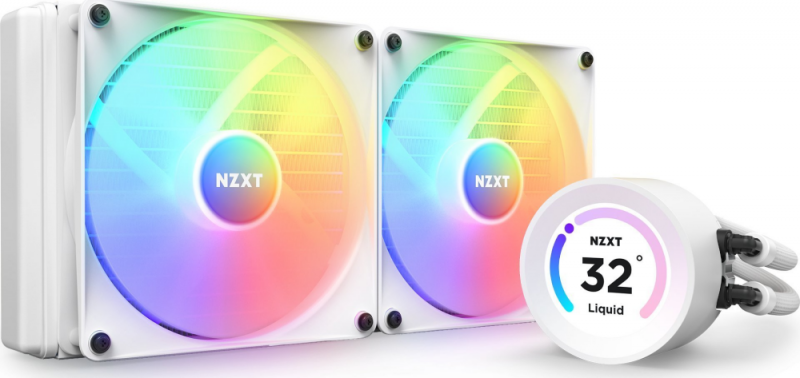 NZXT CPU vandens aušinimas Kraken Elite 280 RGB LCD Baltas