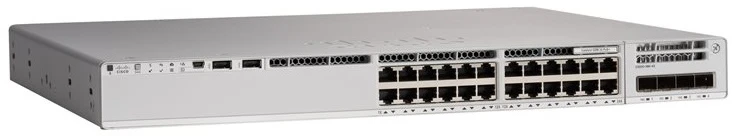 Šakotuvas CISCO Catalyst 9200L 24 prievadų PoE+ 4x1G uplink Switch Network Essentials