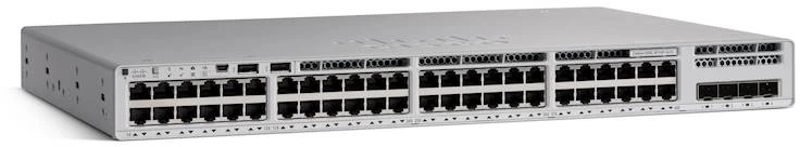 Šakotuvas Cisco CATALYST 9200L 48-PORT PARTIAL - POE+ 4 X 10G NW ESSENTIALS