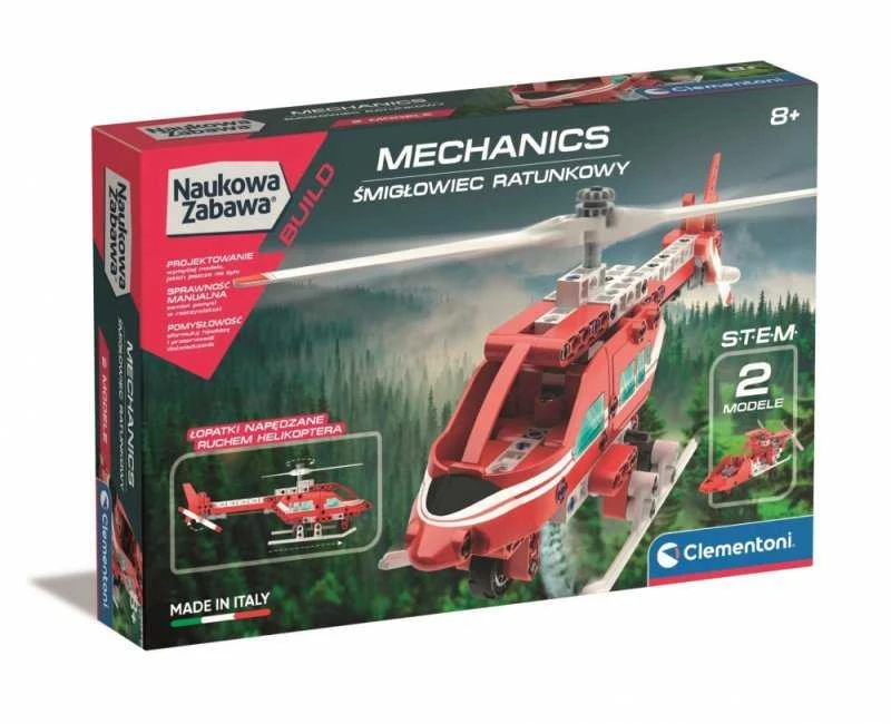 Konstrukcinis rinkinys Mechanics Laboratory - gelbėjimo sraigtasparnis - Clementoni 50753