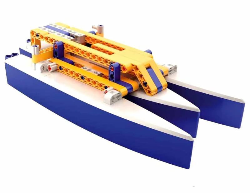 Mechanikos laboratorijos konstravimo rinkinys – plūduriuojantis Trimaranas – Clementoni 50698