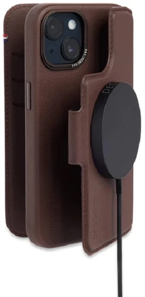 Decoded Detachable Wallet Leather su MagSafe su Flip Apple iPhone 14 Plus - dėklas telefonui rudos spalvos