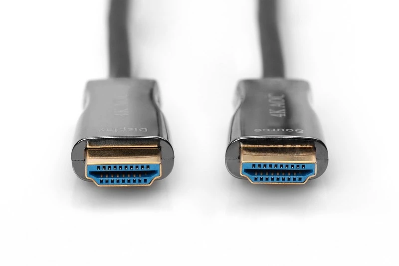 Assmann Electronic „Assmann“ elektroninis ASSMANN jungiamasis kabelis HDMI hibridinis šviesolaidinis „Premium HighSpeed Ethernet“ AOC 4K 60Hz UHD tipas HDMI A/HDMI AM/M 20m