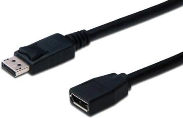 Assmann Electronic ASSMANN DisplayPort ilgintuvas AWG 28 2xshielded juodas DP M/DP F 2m