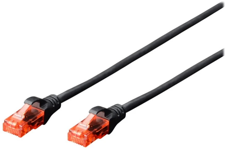 DIGITUS DK-1612-010/BL Premium CAT 6 UTP patch kabelis Ilgis 1,0m Spalva juodas