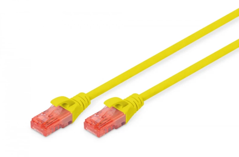 DIGITUS UTP LAN kabelis, patch 6 cat, 0.5m, geltonas, 2xRJ45, DK-1617-005/Y