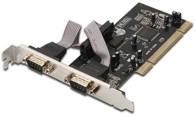 Assmann Electronic DIGITUS Serial I/O 2-port PCI Add-On Card 2 X DB9 M Slot Bracket MCS9865 chipset