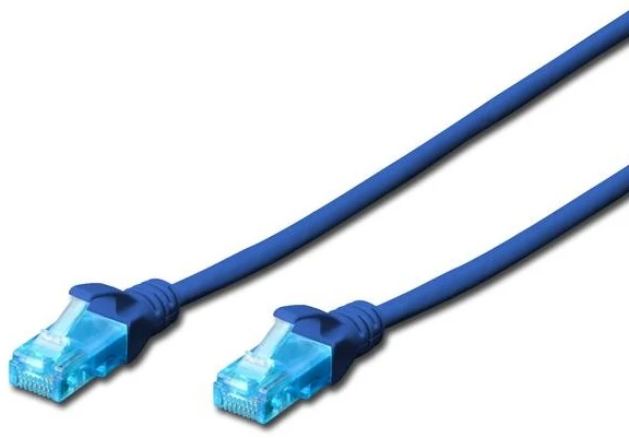 Assmann Electronic DIGITUS CAT 5e U-UTP patch kabelis PVC AWG 26/7 ilgis 1 m spalva mėlynas