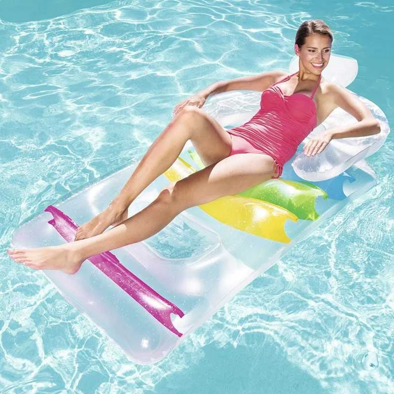 BESTWAY pripučiamas čiužinys su atlošu Kool Lounge, 1.65m x 89cm, 43011