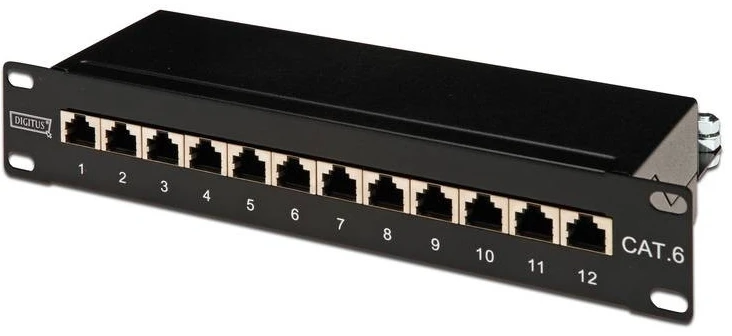 Assmann Electronic DIGITUS Patch Panel 10 colių Cat6 12 prievadų ekranuotas 10 colių