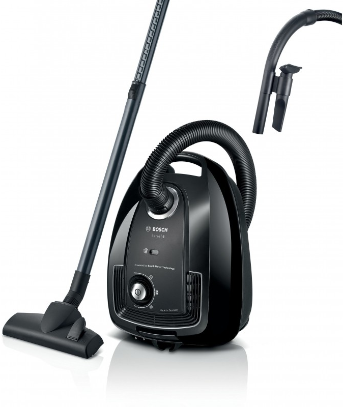 Bosch BGB38BA1 Serija 4, Dulkių siurblys su maišeliu, Juoda