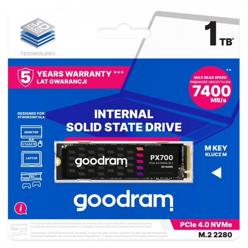 GOODRAM SSD PX700 M.2 PCIe 4x4 1TB MAŽmeninė prekyba