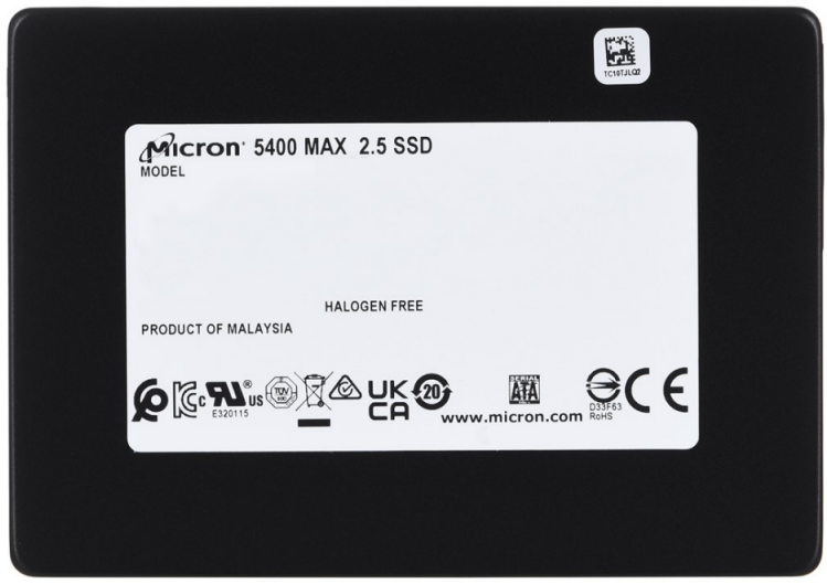 SSD – „Micron 5400 MAX 960GB SATA 2,5" 256 bitų AES