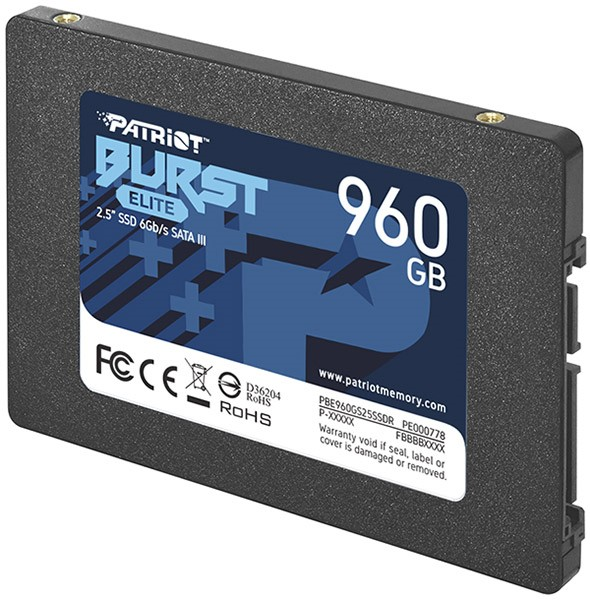 Kietasis vidinis diskas SSD Patriot Burst Elite 960 GB 2.5" SATA III