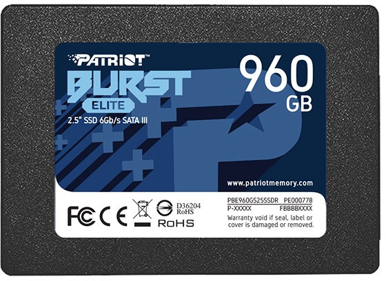 Kietasis vidinis diskas SSD Patriot Burst Elite 960 GB 2.5" SATA III